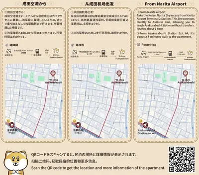 a map of the localization and more information of the experiment at W-inns Asakusabashi in Tokyo