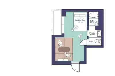 a floor plan of a house with at Chaan Ueno Hotel - Vacation STAY 01159v in Tokyo