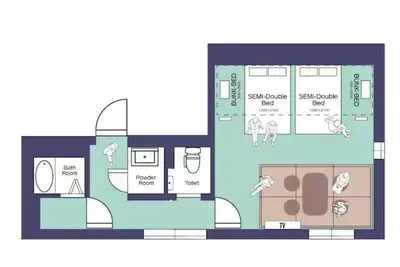 a floor plan of a house with at Chaan Ueno Hotel - Vacation STAY 01157v in Tokyo