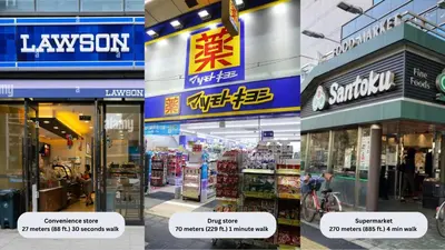 a store with many signs in a shopping mall at ACOE Higashi-Shinjuku Gourmet Area in Tokyo