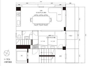 a floor plan of a building at KILN-torigoe2chome INN in Tokyo