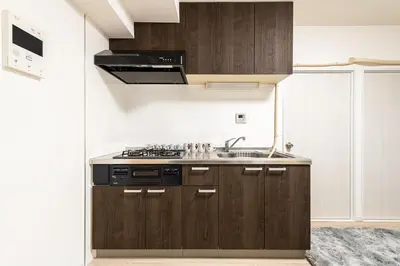 a kitchen with a sink and a stove at \u4e0a\u91ce402 MAX 8 \u9280\u5ea7Asakusa\u30a8\u30ea\u30a2Wi - Fi in Tokyo