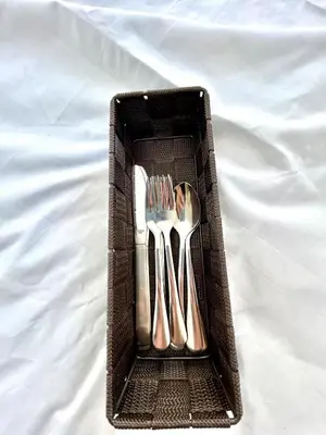 a black case with forks and spoons in it at Ueno Sky Garden in Tokyo