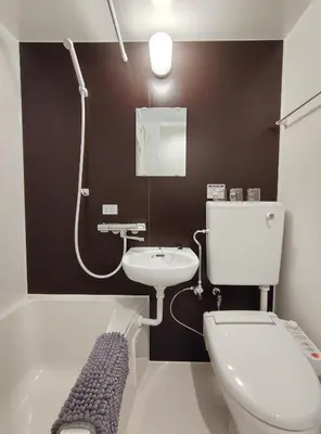 a bathroom with a toilet and a sink at Live in Ginza 70 square meters, 2 bedrooms, 1kitchen 4toilet 2bath,room, project in Tokyo