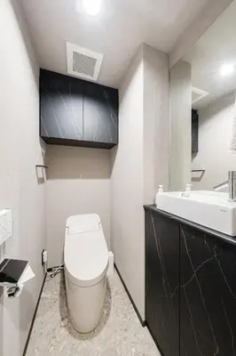 a bathroom with a toilet and a sink at ROLES Ryusen 1001 in Tokyo