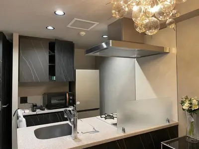 a kitchen with a sink and a stove at ROLES Ryusen 1001 in Tokyo