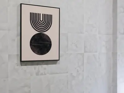 a picture of a black and white painting on a wall at \u30d5\u30ea\u30fc\u30b8\u30a2\u6d45\u8349stay in Tokyo