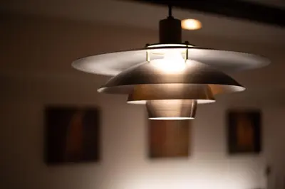 a light hanging from a ceiling in a room at Sun Mall Crest - Vacation STAY 18546 in Tokyo