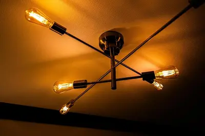 a chandelier hanging from a ceiling with lights at Sun Mall Crest - Vacation STAY 18546 in Tokyo