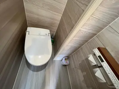 a bathroom with a toilet in a small room at kitashijyuku in Tokyo