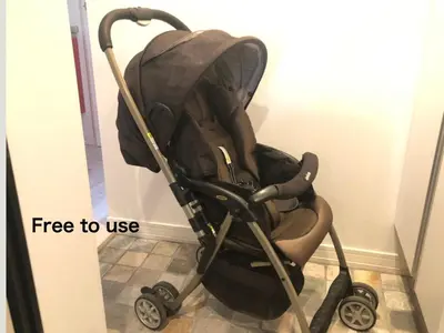 a stroller sitting on the floor next to a door at Horikiri House, 3-story home, 15 guests, Free parking, 103sqm in Tokyo