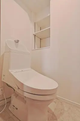 a bathroom with a white toilet in a room at V Close to Kyodo sta 12 min to Shinjuku in Tokyo