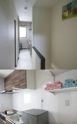 a kitchen with a sink and a counter top at \u677f\u6a4b\u99c5\u304b\u3089\u5f92\u6b692\u5206 3\u968e\u5efa\u3066\u548c\u5ba4\u3068\u30ed\u30d5\u30c8\u5b8c\u5099-\u7af9\u904a\u6797 in Tokyo