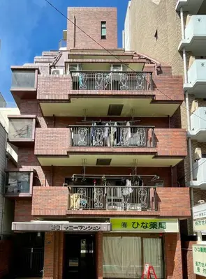 an apartment building with balconies with cats on them at suny503-SJ0008 in Tokyo