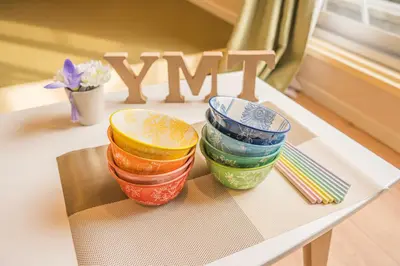 three bowls sitting on top of a table at \u548c\u306e\u5bbf\u30db\u30c6\u30ebYamatoinn Akihabara#201 in Tokyo