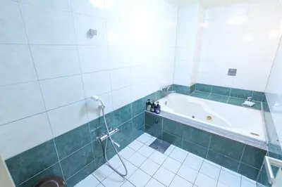 a bathroom with a bath tub and a shower at HOTEL B-Girl in Tokyo