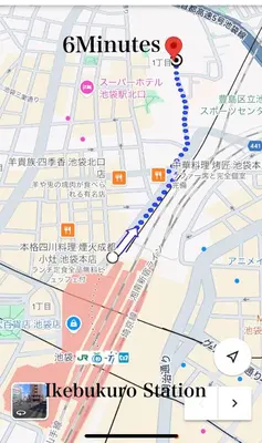 a map of the subway station in osaka at Doragon House in Tokyo