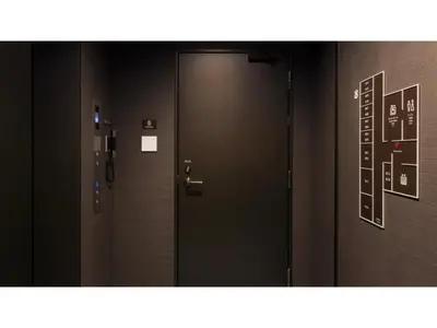 a close up of a door in a building at GLANSIT AKIHABARA