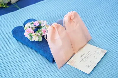 a bouquet of flowers on a blue heart with a note at Shamrock Aoto 201 Cozy Tokyo Stay Near Station Airport Disney Access in Tokyo