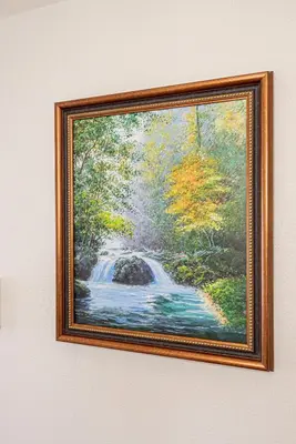 a picture of a painting of a waterfall at kamiikebukuro house 4LDK free wifi free parking in Tokyo