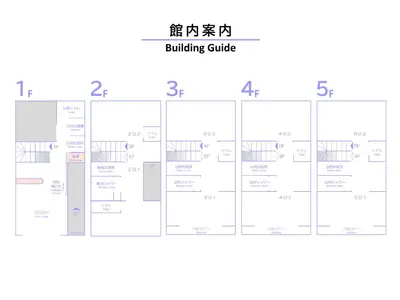 a diagram of a building guide with the number of buildings at \u798f\u30db\u30c6\u30eb401 in Tokyo