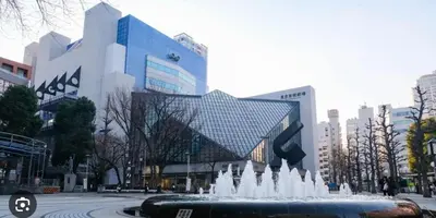 a fountain in front of a building in a city at ksf\u4e0a\u6c60\u888b3\u4e01\u76ee101 in Tokyo
