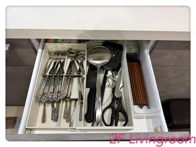 a drawer filled with lots of utensils at Hao Bros Home Gemini B in Tokyo