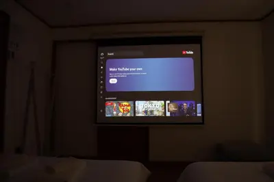 a tv in a dark room with a screen at Shinkoiwa 3BR house in Tokyo