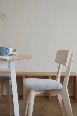 a white desk with a chair next to a table at Ikeda Ueno 501 Quad room Room in Tokyo