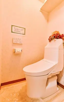 a bathroom with a white toilet in a room at \u697d\u697d\u6c11\u6cca in Tokyo