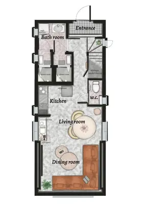 a floor plan of a house at Make Your Hotel\u5e61\u30f6\u8c37 in Tokyo