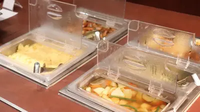 three plastic containers of food sitting on a counter at Tokyo Inn - Vacation STAY 26678v in Tokyo
