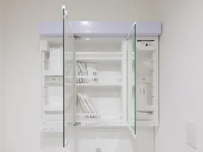 a white refrigerator with its door open at Four Seasons Yado1 in Tokyo