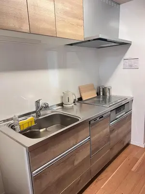 a kitchen with a sink and a stove at \u53f0\u4e1c\u533a\u677e\u8c37 in Tokyo