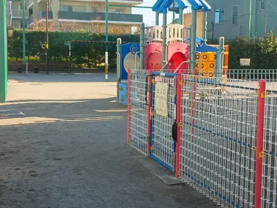 a fence in front of a playground at N's room & park ,Tokyo, Guest House - Vacation STAY 18814 in Tokyo