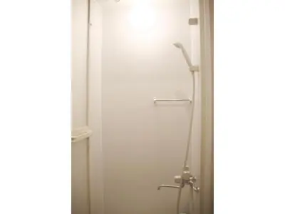 a bathroom with a shower with a toilet in it at MIYAVI hotel - Vacation STAY 75575v in Tokyo