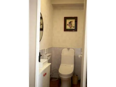 a bathroom with a toilet and a sink at MIYAVI hotel - Vacation STAY 75566v in Tokyo