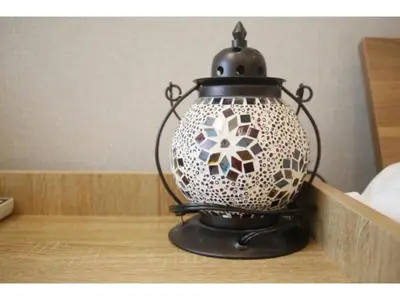 a lantern sitting on top of a table at MIYAVI hotel - Vacation STAY 75522v in Tokyo