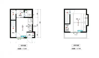 a floor plan and elevations of a house at Y's INN Nakano 016T in Tokyo
