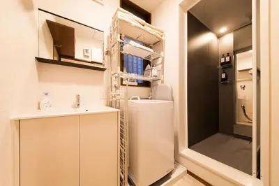 a small bathroom with a sink and a toilet at Y's INN Koiwa 010T in Tokyo