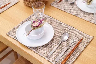 a table with a white plate with a cup and spoon at \u697d\u9038\u30b0\u30eb\u30fc\u30d7 \u6c60\u888b\u745e\u6708\u82d13F 111Tc in Tokyo