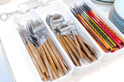 a plastic container with scissors and other utensils at Jessica House in Tokyo