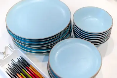 a group of plates and bowls on a table at Jessica House in Tokyo