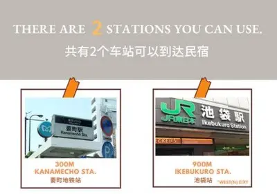 two signs with the words there are situations you can use at COMMA HOUSE Nishi-Ikebukuro 102 in Tokyo