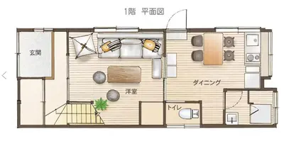 a floor plan of a small apartment with at \uff26\uff55\uff57\uff41\uff26\uff55\uff57\uff41 in Tokyo