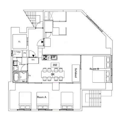 a floor plan of a house at Vacation Inn Omorikaigan in Tokyo