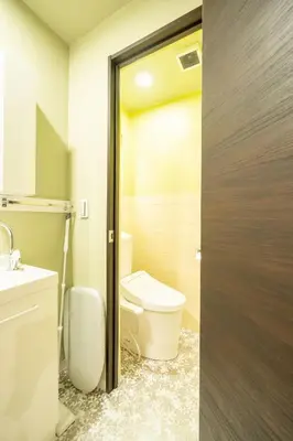 a bathroom with a toilet and a sink at Vacation Inn Omorikaigan in Tokyo