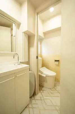a bathroom with a toilet and a sink at Vacation Inn Omorikaigan in Tokyo