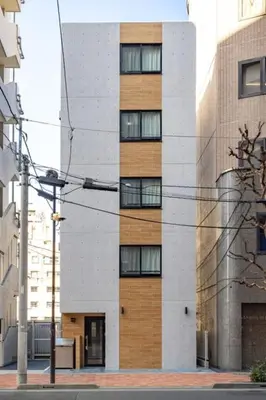 a tall building on a city street with at Marvelous Higashikanda - Vacation STAY 86893v in Tokyo