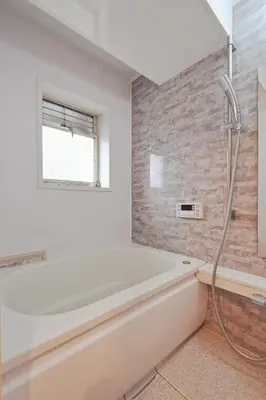 a white bathroom with a tub and a window at V Close to Shinjuku Kabukicho Korean Town FrWIFI L in Tokyo